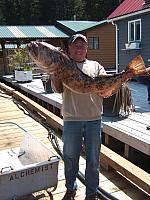 Chris holding lingcod