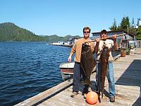 Scott with halibut Chris lingcod
